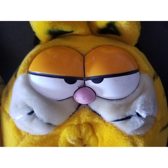 Vintage 80s 1981 Garfield cat comic cartoon house Slippers yellow M 7 8 - Picture 4 of 8